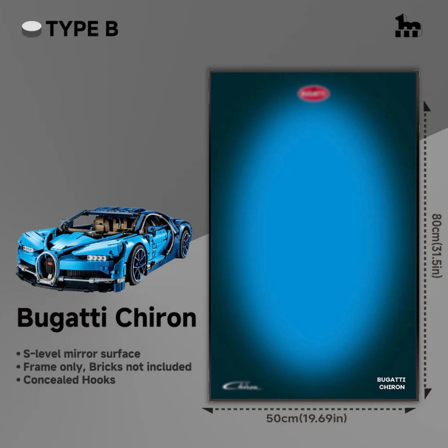 LEGO® TECHNIC™ Bugatti Chiron 42083 Car Display Frame And LEGO Set