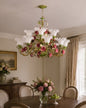 Rose Vine French Floral Chandelier