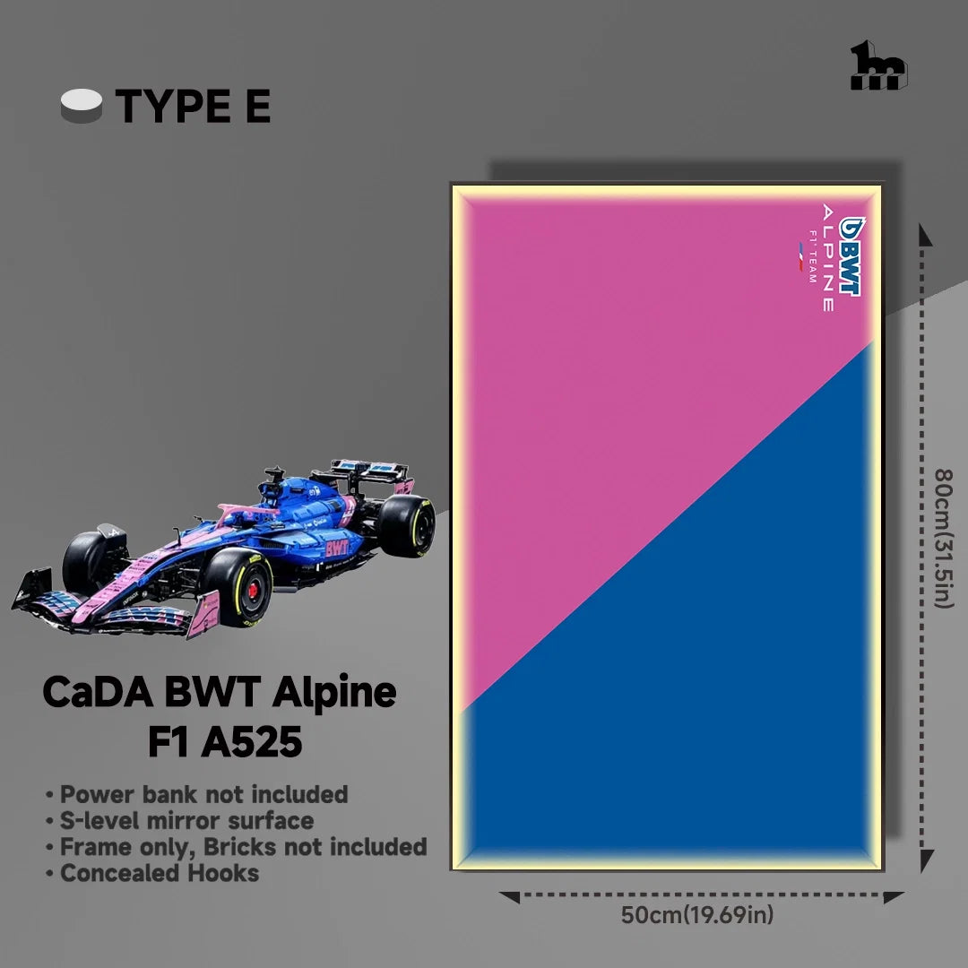 CaDA BWT Alpine F1 A525 Car display Frame And LEGO Set