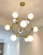 Gold Globe Cluster Chandelier