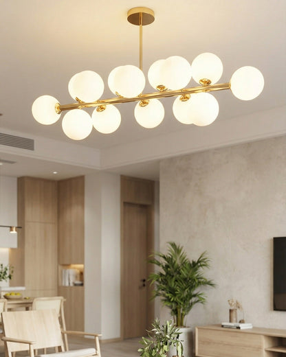 Liner Globe Bar Chandelier - White