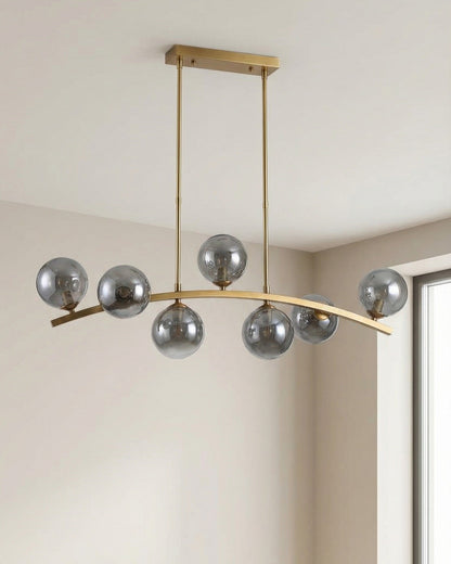 Curved Globe Bar Chandelier