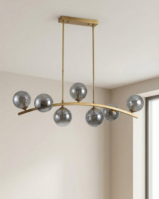 Curved Globe Bar Chandelier