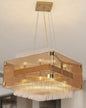 Gold Glass Box Chandelier