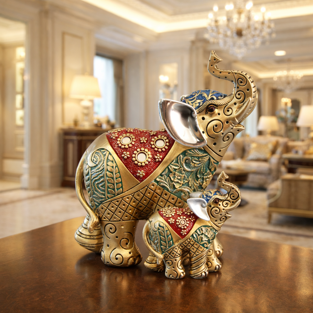 Prosperity Elephant Home Decoration Showpiece & Items for Room Decoration