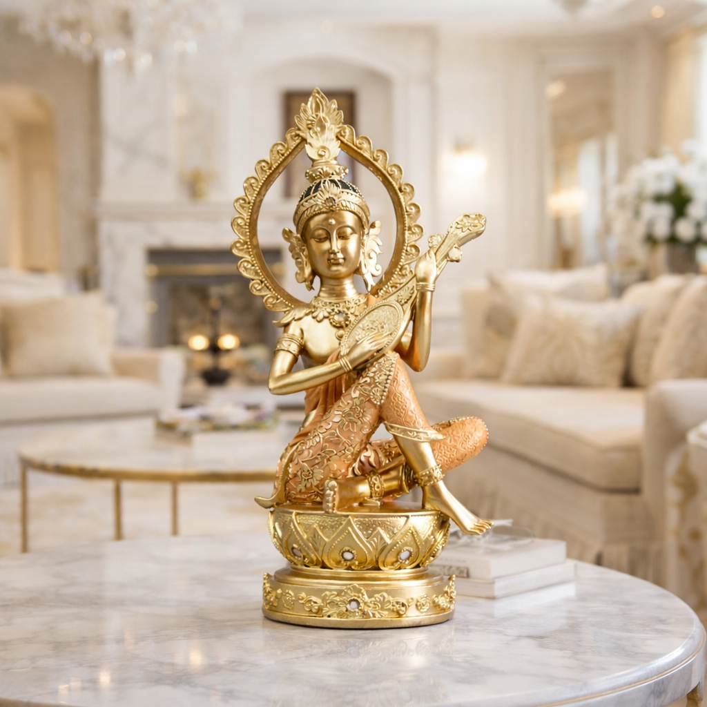 Golden Grace Buddha Table Decoration Showpiece & Home Decoration Items