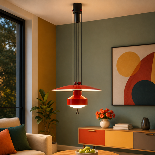 Veris Ceiling Light For Home & Home Decoration Item - Red