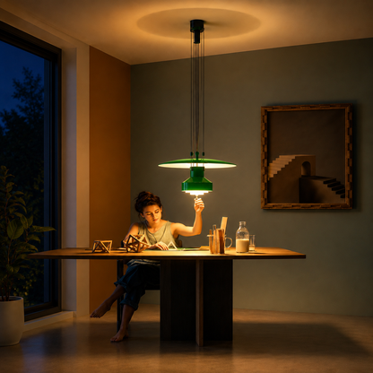Veris Ceiling Light For Home & Home Decoration Item - Green