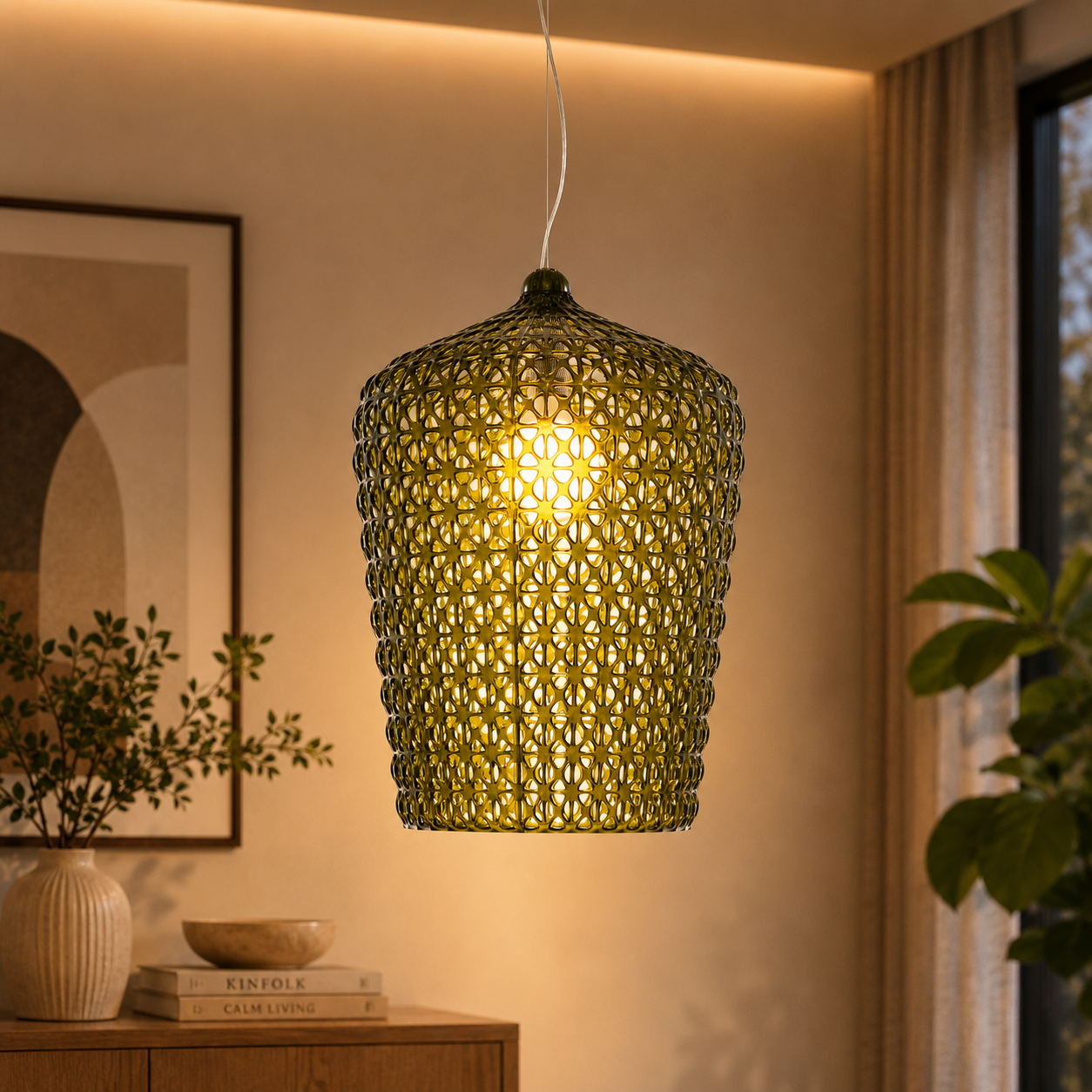 Luma Hive Ceiling light For Home  &  Item For Home Decoration - Green