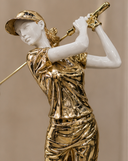 Golden Swing Golf Lady Figurine