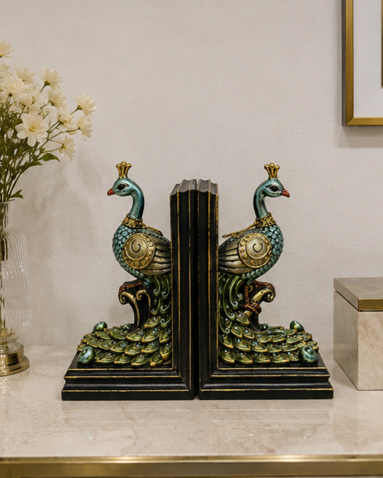 Royal Peacock Bookend