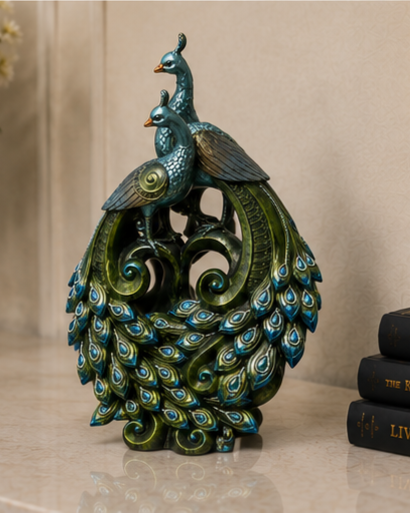 Royal Peacock Couple Figurine
