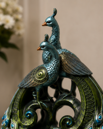 Royal Peacock Couple Figurine