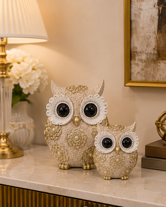 Wisdom Decorative Owl Figurine - Set Of 2