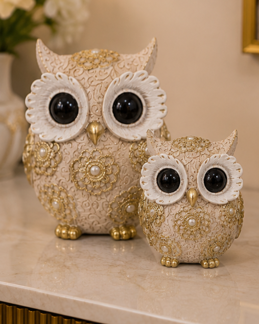 Wisdom Decorative Owl Figurine - Set Of 2