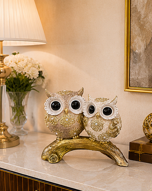 Wisdom Decorative Owl Couple Figurine