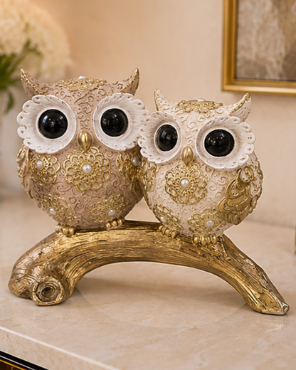 Wisdom Decorative Owl Couple Figurine
