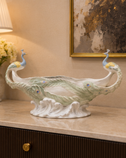 Majestic Peacock Decorative Bowl