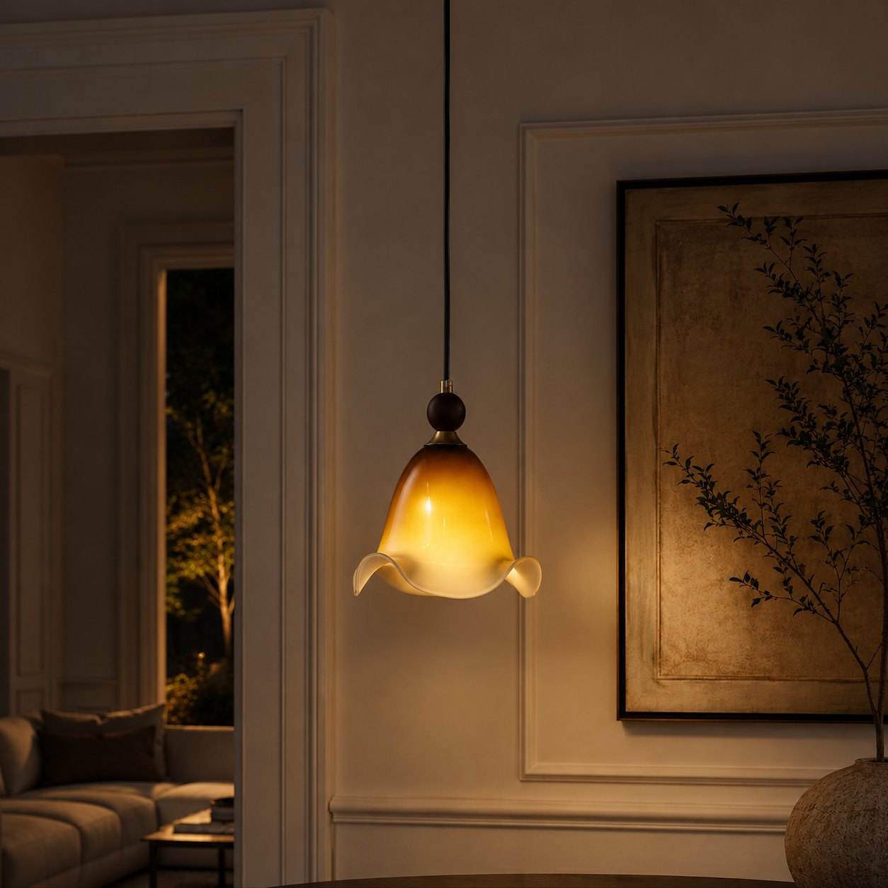 Radiant Lily Pendant Light For Living Room & Home Decoration item