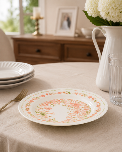 Blush Floral Garden Dinner Plate