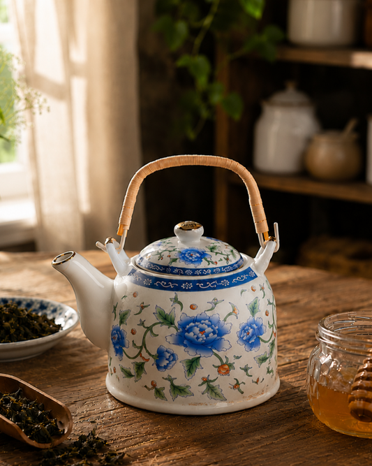 Blue Peony Tea Kettle