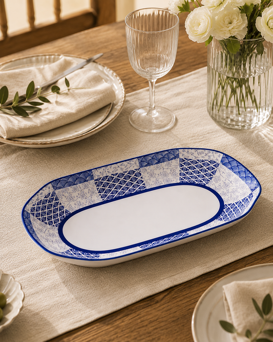 Midnight Mosaic Ceramic Platter