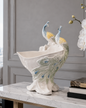 Royal Peacock Decorative Footed Bowl