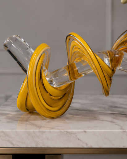 Decorative Spiral Glass Art Sculpture