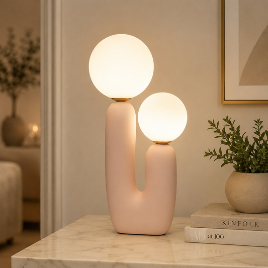 Lumora Table Lamps for Home & Item for Home Decoration - Muted Clay Pink
