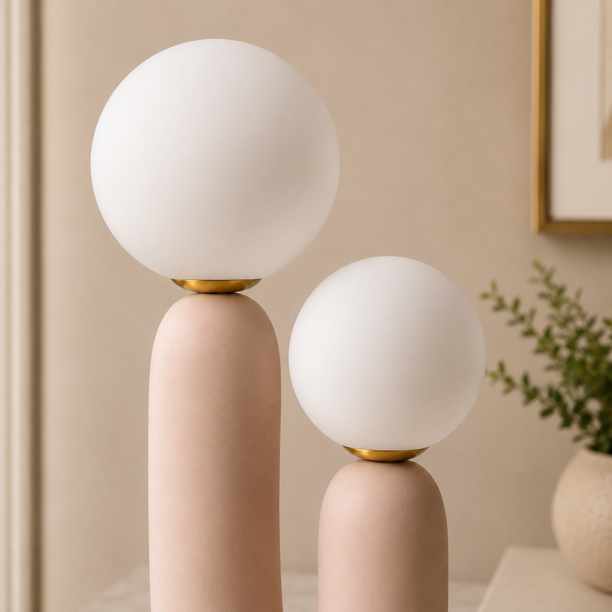 Lumora Table Lamps for Home & Item for Home Decoration - Muted Clay Pink