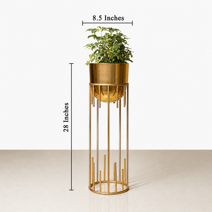 Dripping Luxury Metal Gold Planters - Medium