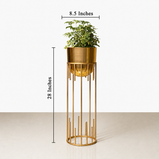 Dripping Luxury Metal Gold Planters - Medium