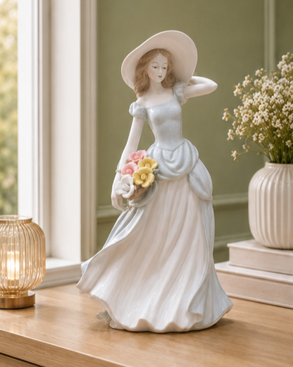 Floral Victorian Lady - Fine Porcelain Figurine