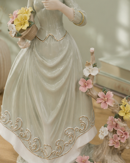 Elegant Floral Lady - Fine Porcelain Figurine