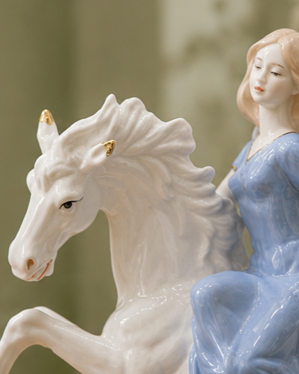Majestic Ride Victorian Lady - Fine Porcelain Figurine