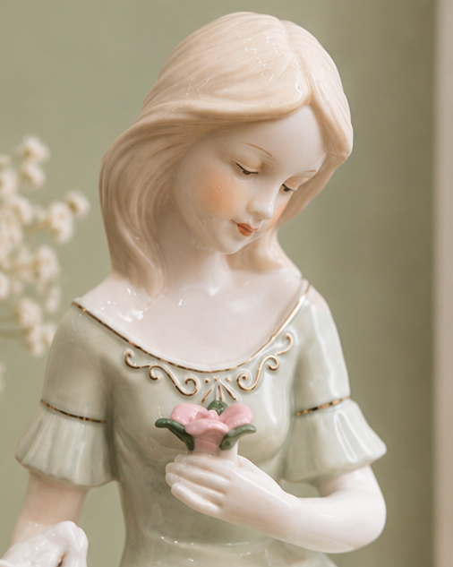 Lady with Dove - Fine Porcelain Figurine