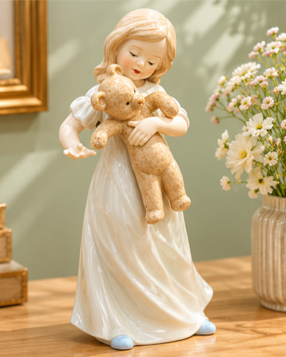 Teddy's Best Friend - Fine Porcelain Figurine