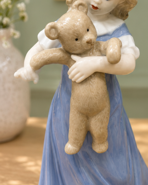 Teddy's Best Friend - Fine Porcelain Figurine
