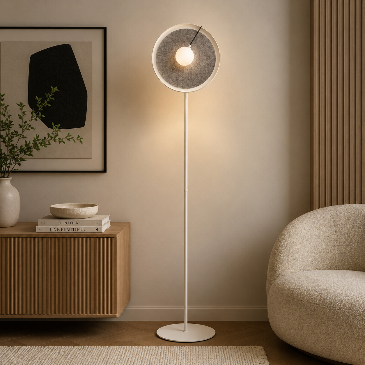 Quantum Glow Floor lamp & Item for Home Decoration - White