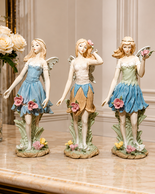 Blossom Fairies - Fine Porcelain Figurine - Set Of 3