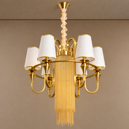 Royal Luster Chandelier For Home & Home Decoration Items (White)