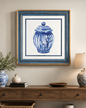 Blue & White Framed Wall art - 12"x12"