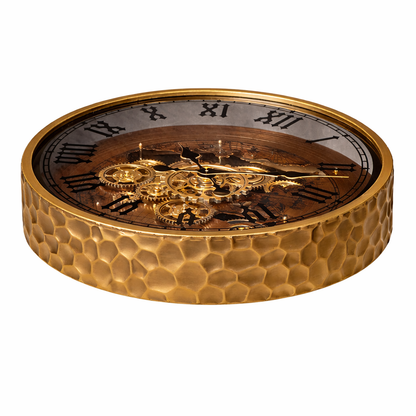 Golden Hour Luxury Designer Watches Wall Clock For Living Room With Moving Gear Mechanism Buy Wall Clock Online - Big (Steel Body)