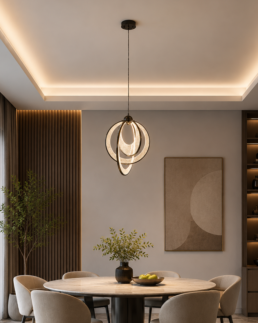 Orbit Ring Glow Pendant Light