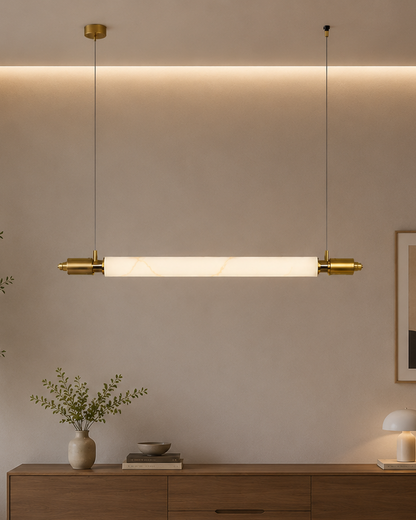 Axis Marble Bar Pendant Light - Gold