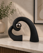 Modern Abstract Heart Table Top Decor - Black
