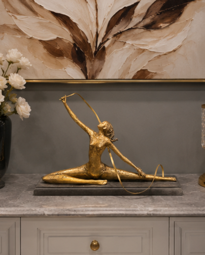 Graceful Ribbon Dancer Sculpture