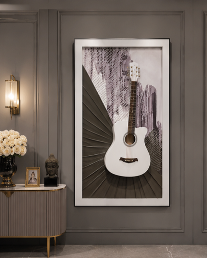 Harmony Guitar Decorative Framed Wall Art