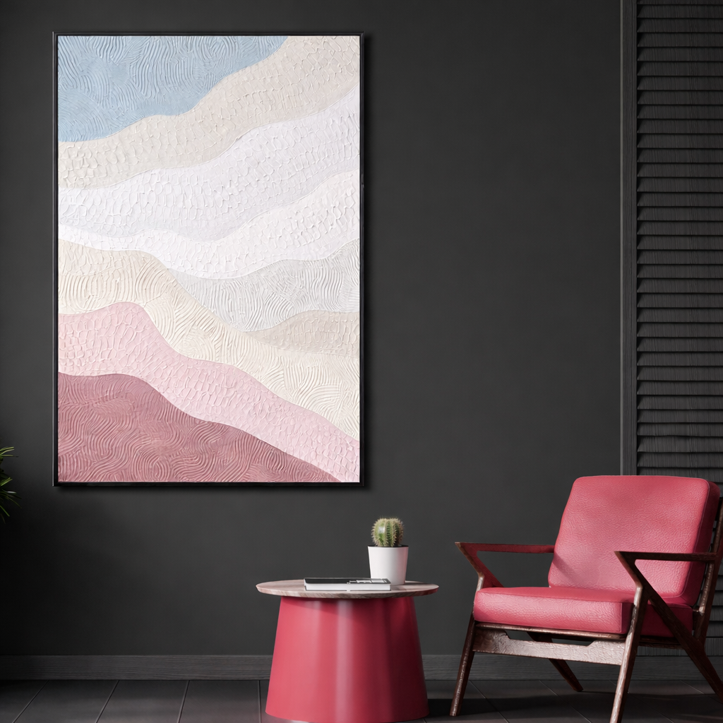 Waves of Expressio Wall Hand Paintings for Home ( 32 x 47 Inches ) (N)