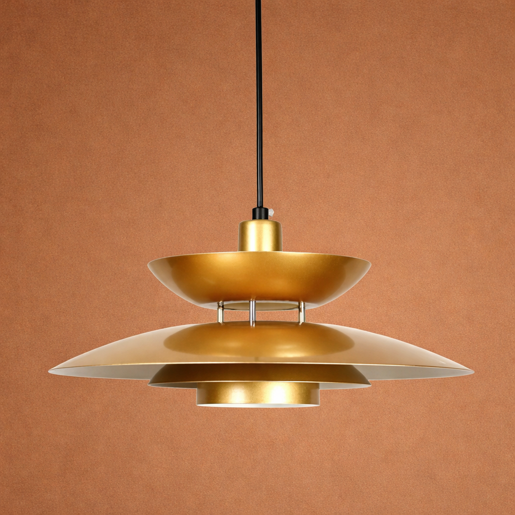 Floating Shade UFO Ceiling Light For Home - Gold